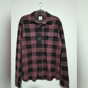7 Diamonds Generation Long Sleeve Soft Flannel Shirt Berry